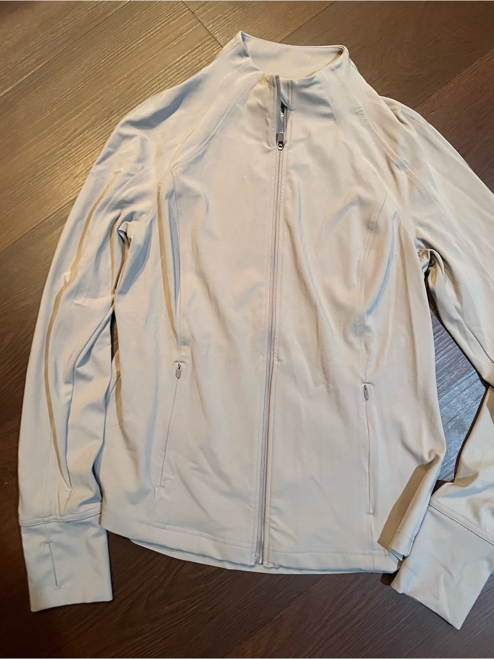 Light taupe Zip-Up Active Jacket
